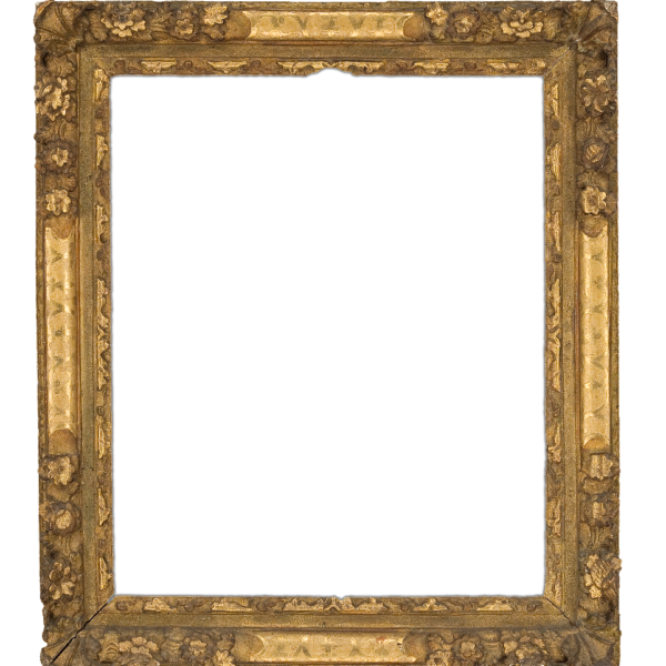 French 17th Century Louis 14th Flower Corner Frame