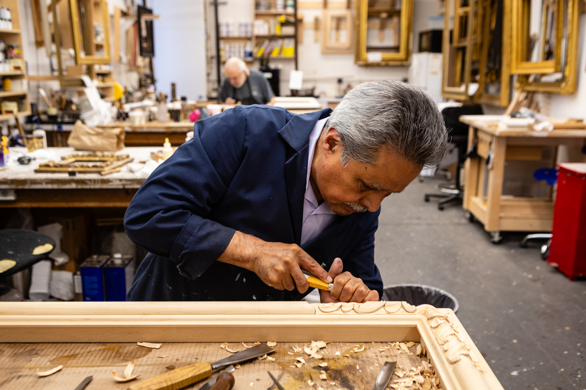 Hand Making Frames at Lowy in New York City