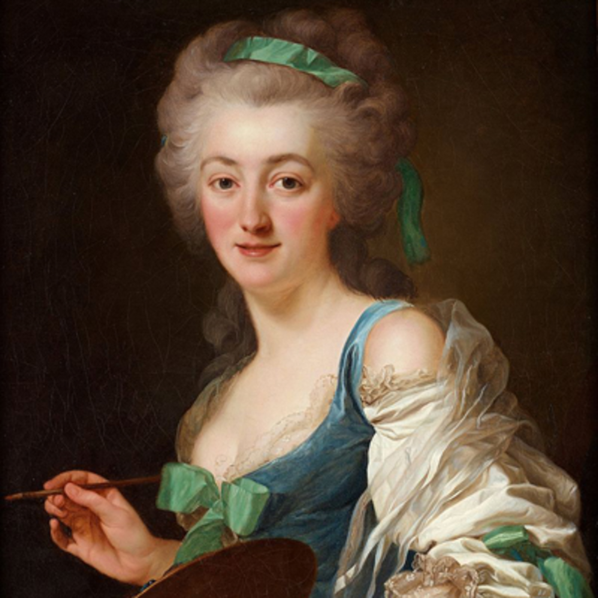 Portrait of Anne Vallayer-Coster in 1783 by Alexander Roslin