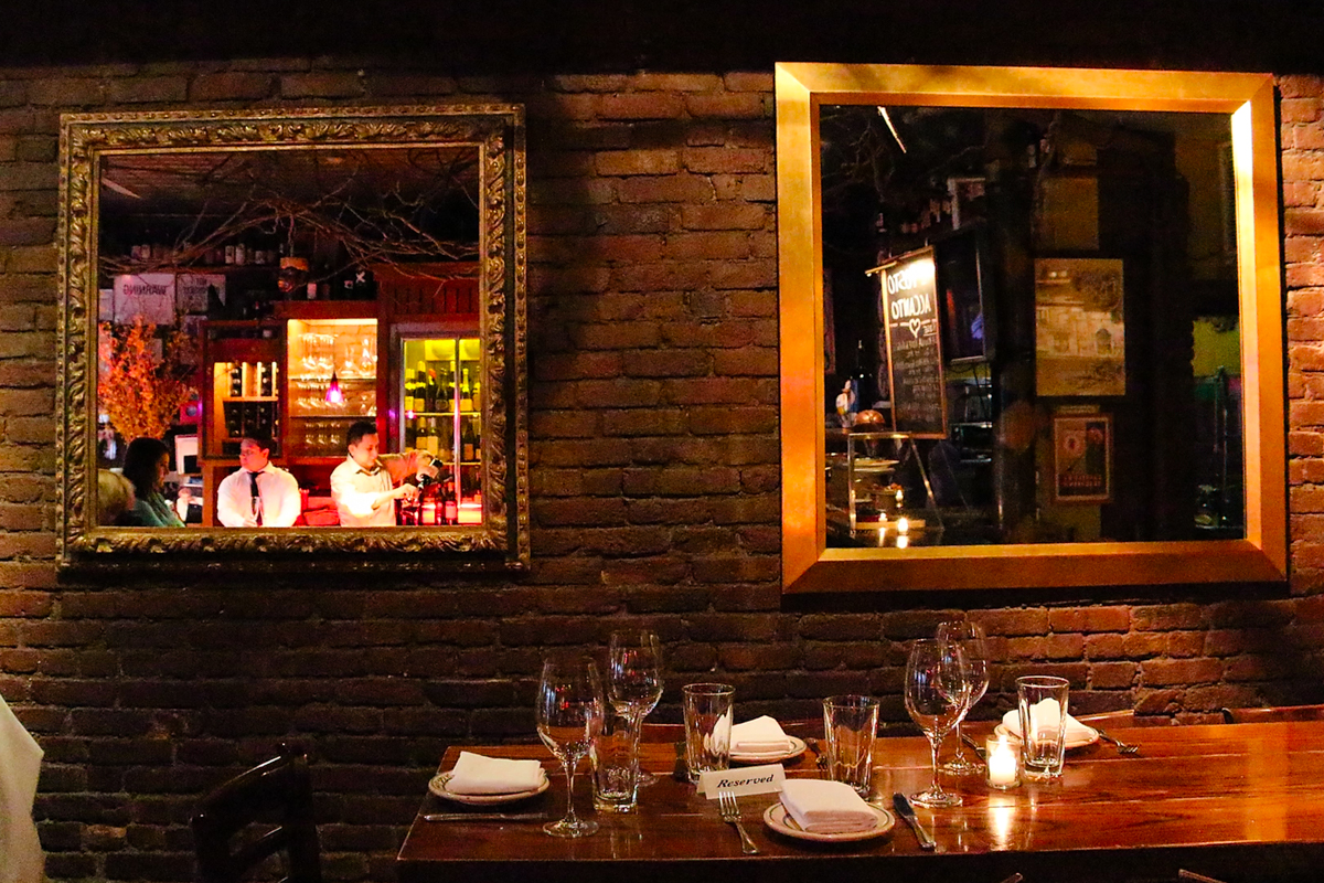Antique Mirrored Frames Fitted By Lowy for Il Posto Accanto Restaurant