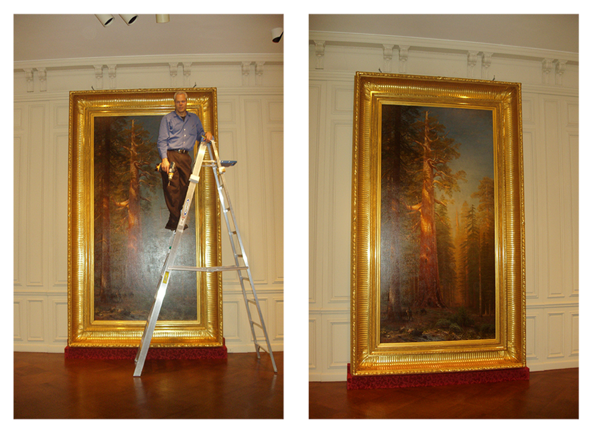Installing an Albert Bierstadt Painting in a Custom Lowy Frame
