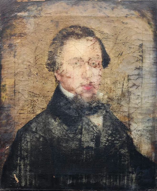 19th Century Portrait of a Gentleman Before Conservation