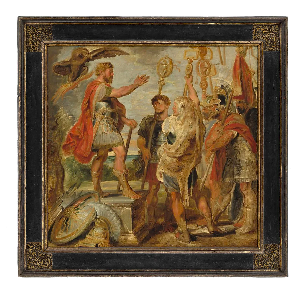 Rubens Painting Decius Mus Addressing the Legions Framed by Lowy