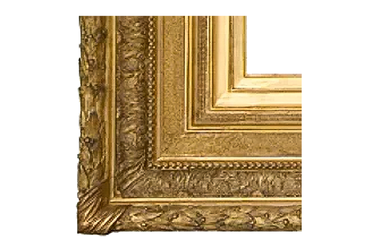 Studio Photograph of the corner of a Late 19th-century Gilt Composition Frame