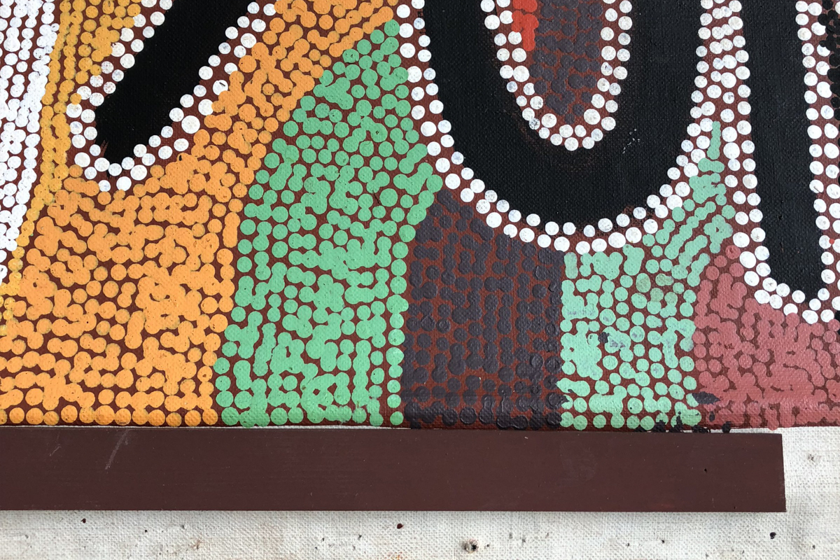 Close Up of an Aboriginal Painting