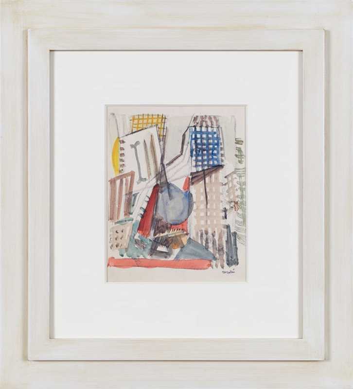 Downtown NY by John Marin Framed by Lowy