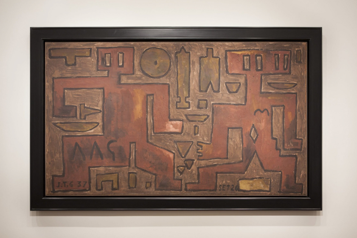 Joaquin Torres-Garcia Figurative Work in a Lowy Frame at Acquavella Galleries
