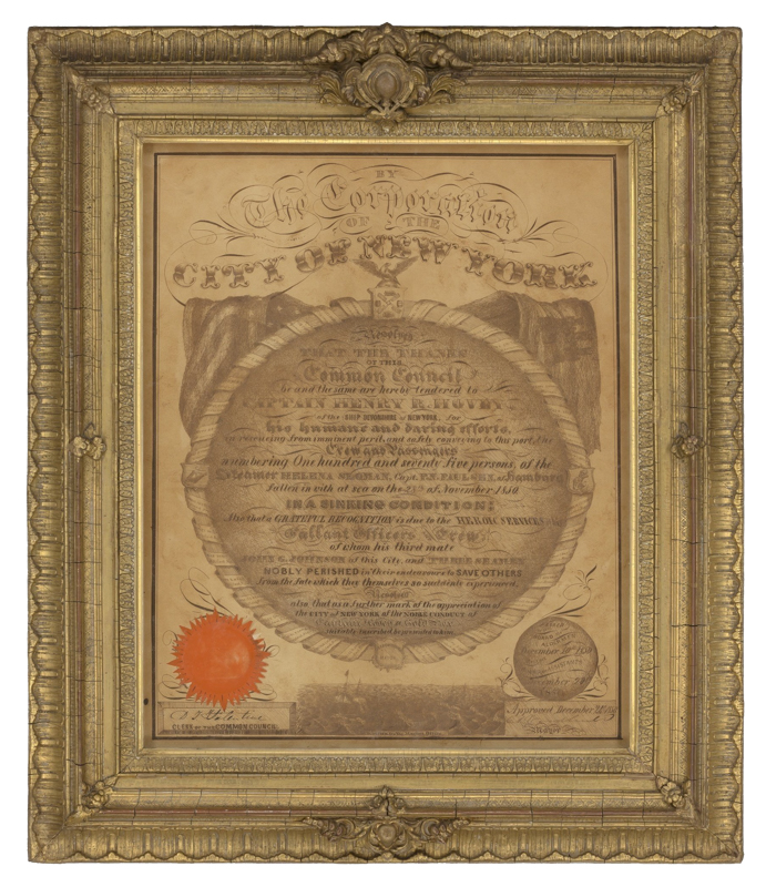 Framed Proclamation From the City of New York After Frame Restoration