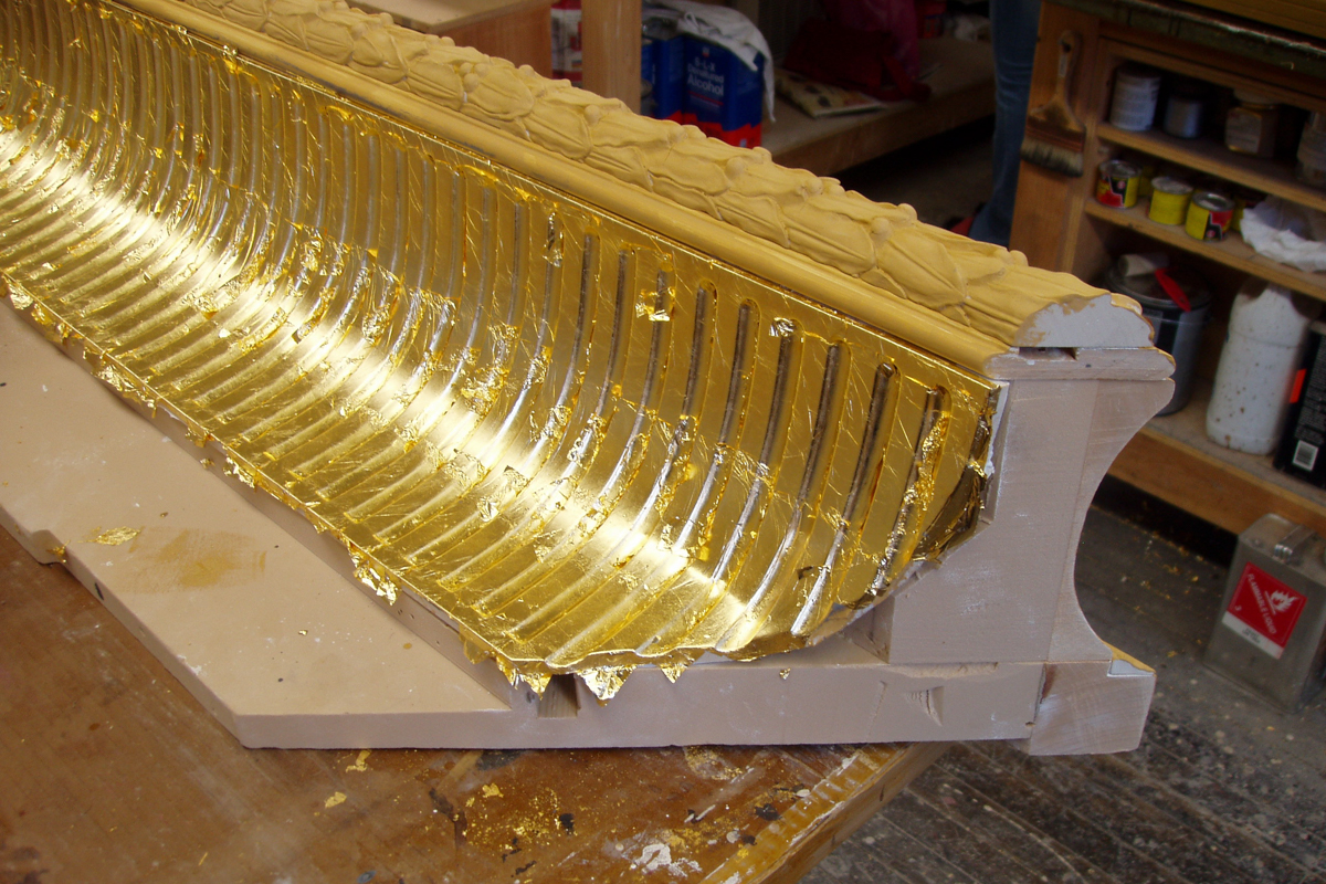 In the Process of Gilding a Frame for an Albert Bierstadt Painting