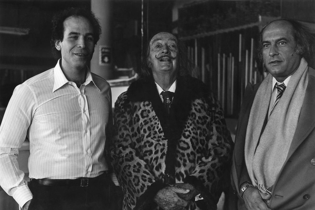 Larry Shar with Salvador Dali and Manager Enrique Sabater