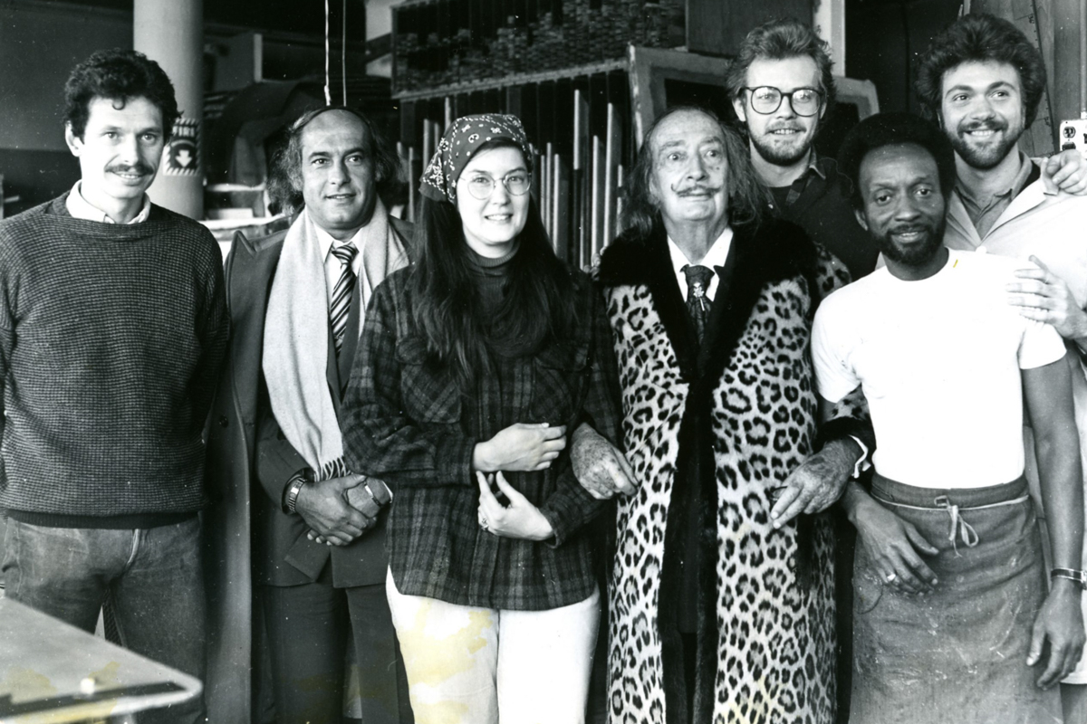 Salvador Dali and Enrique Sabater with Lowy Staff