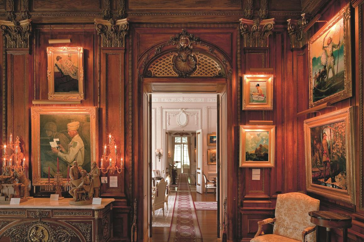 Interior of the National Museum of American Illustration (NMAI) in Newport Rhode Island. Photograph by Steven Brooke.