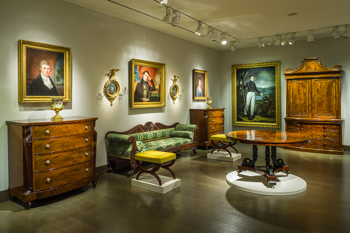 Interior of Hirschl & Adler Galleries Featuring Paintings by James Peale and Julian Parisen