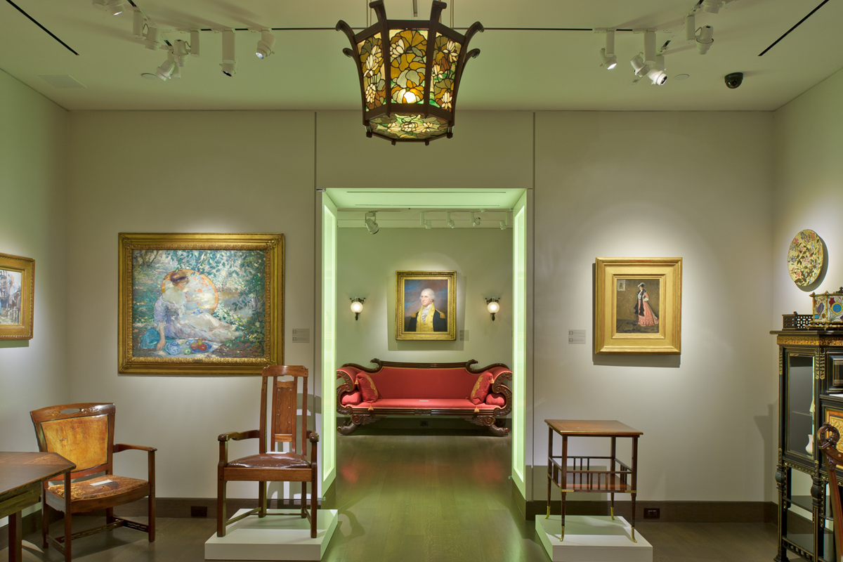Interior of Hirschl & Adler Galleries Featuring Paintings by Karl Albert Buehr and Alfred Maurer