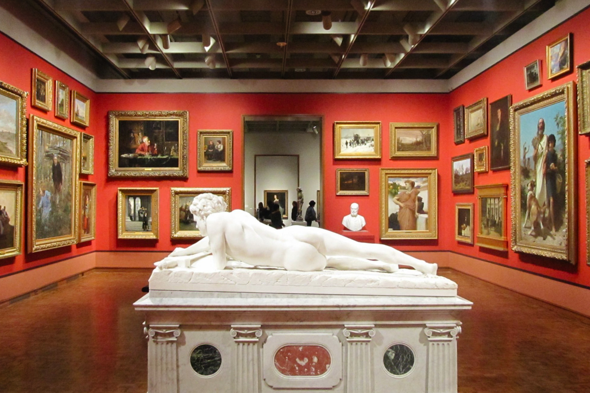 Homer and his Guide by William-Adolphe Bouguereau Framed by Lowy In Situ at the Milwaukee Art Museum