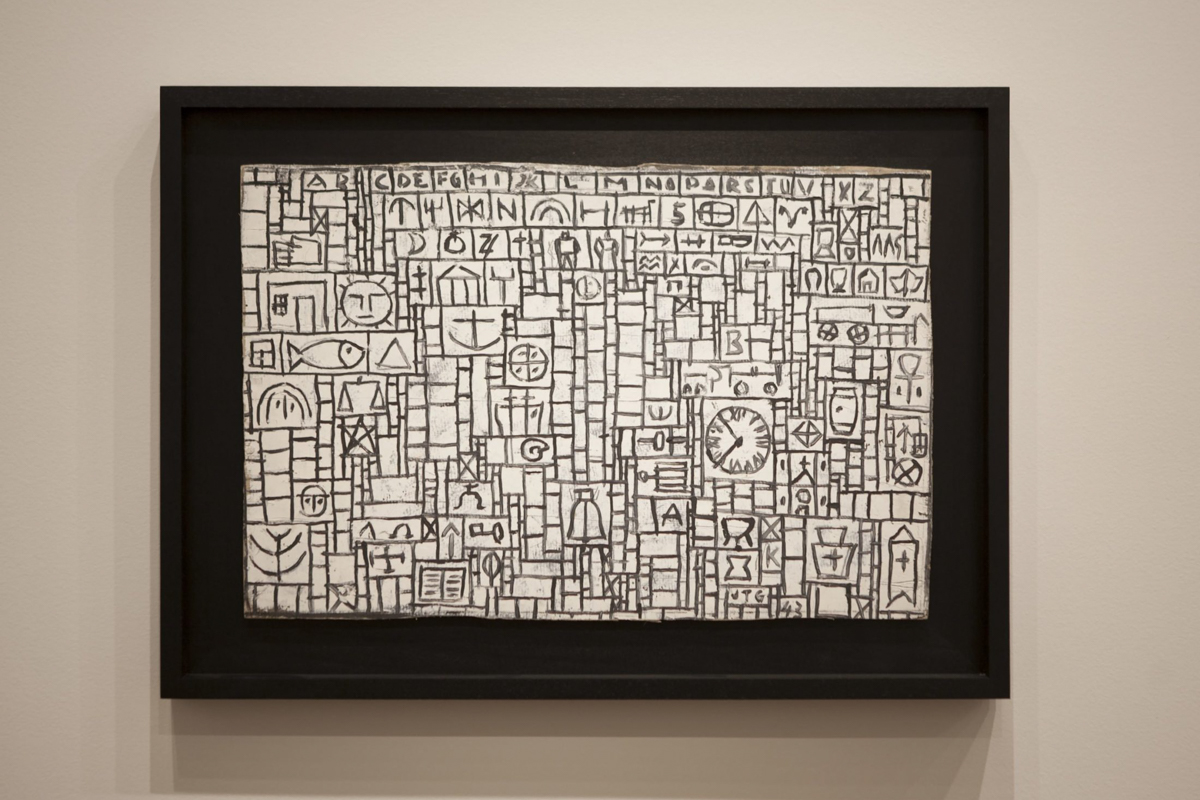 Joaquin Torres-Garcia Hanging at the Acquavella Galleries Exhibit
