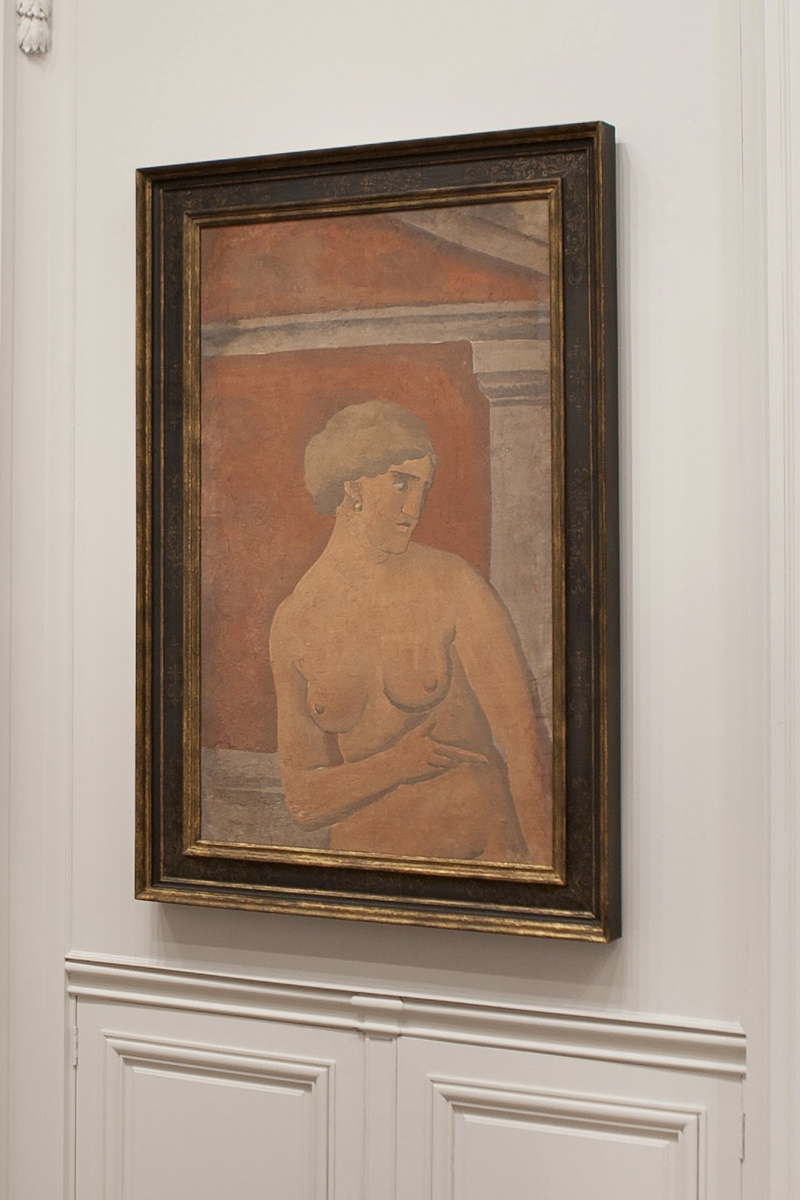 Joaquin Torres-Garcia Painting in a Lowy Frame In Situ at Acquavella Galleries