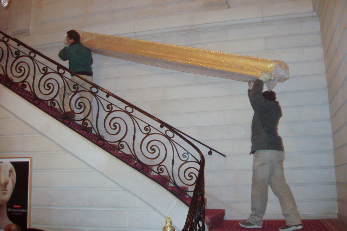 Custom Lowy Frame for a Large Albert Bierstadt Being Moved in Sections