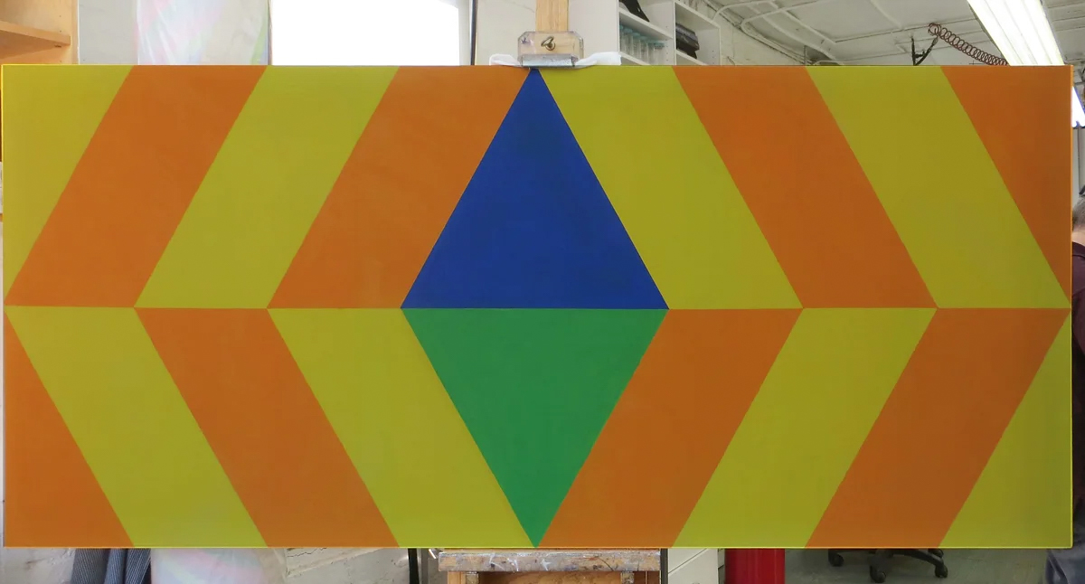 Paul Reed Painting on Easel at Lowy