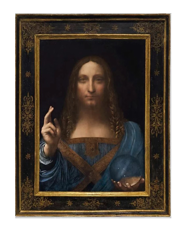 Salvator Mundi Painted by Leonardo da Vinci Framed by Lowy