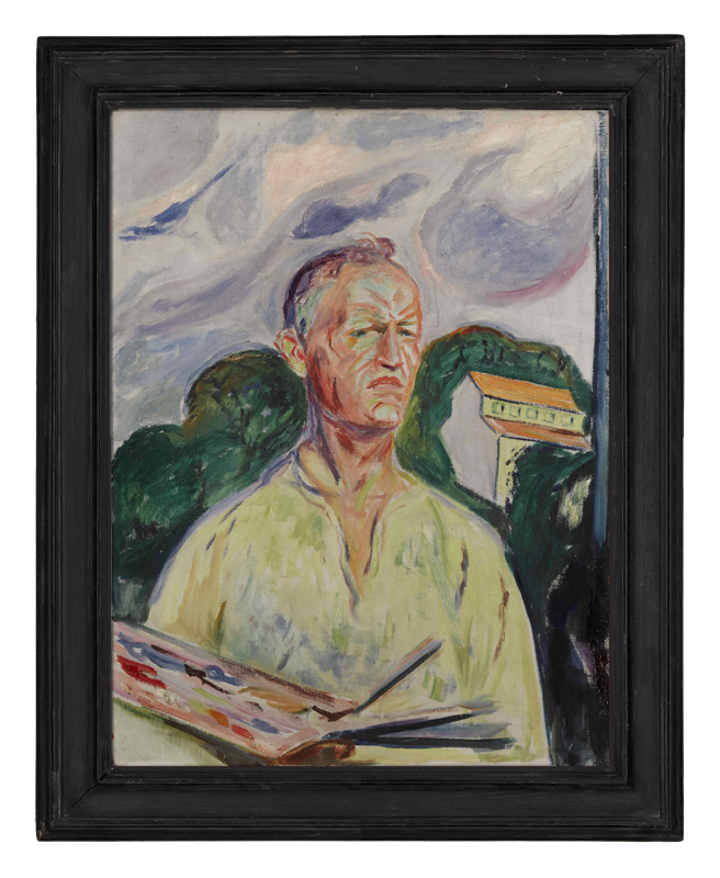 Self-Portrait with Palette by Edvard Munch Framed by Lowy