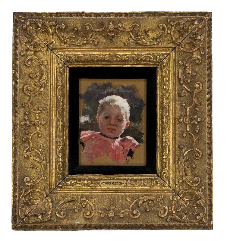 Sketch of Young Boy by Walter MacEwen Framed by Lowy
