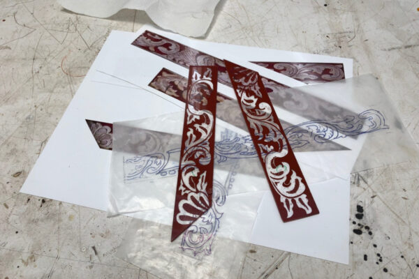 Stencil for Reproduction Mirrored Frame by Lowy