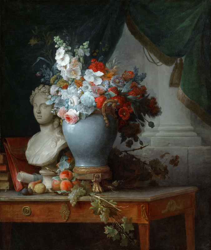 Unframed Still Life of Flowers in a Vase by Anne Vallayer-Coster