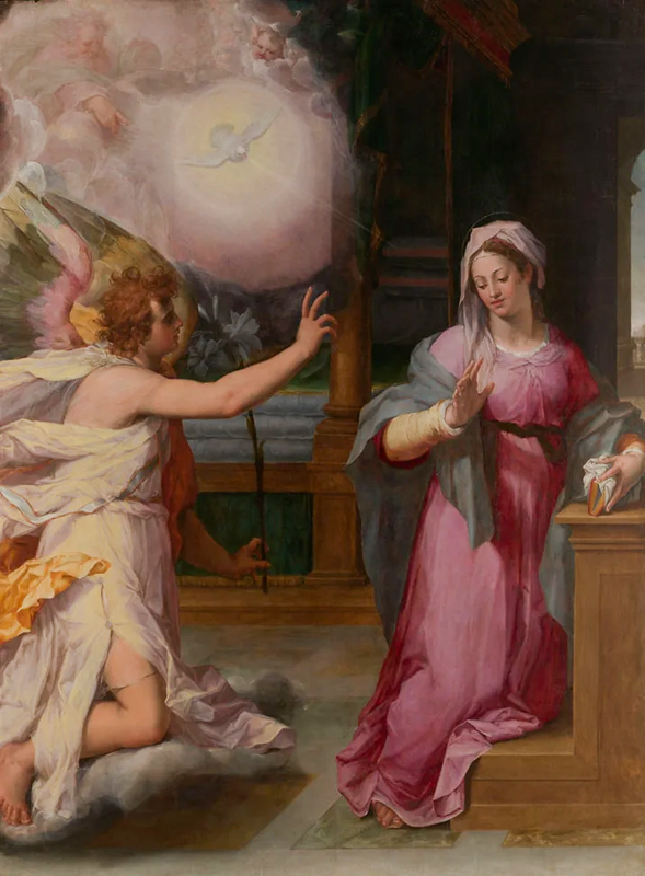 The Annunciation by Pietro Candido After Lowy Conservation