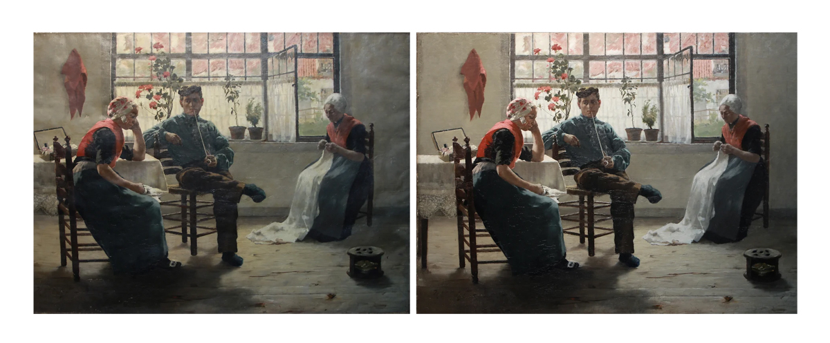 The Chaperone by Walter MacEwen Before and After Lowy Conservation