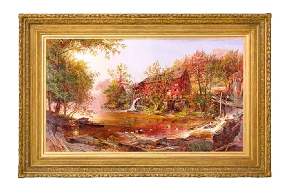 Large Cropsey Painting Framed by Lowy for the Chrysler Museum of Art