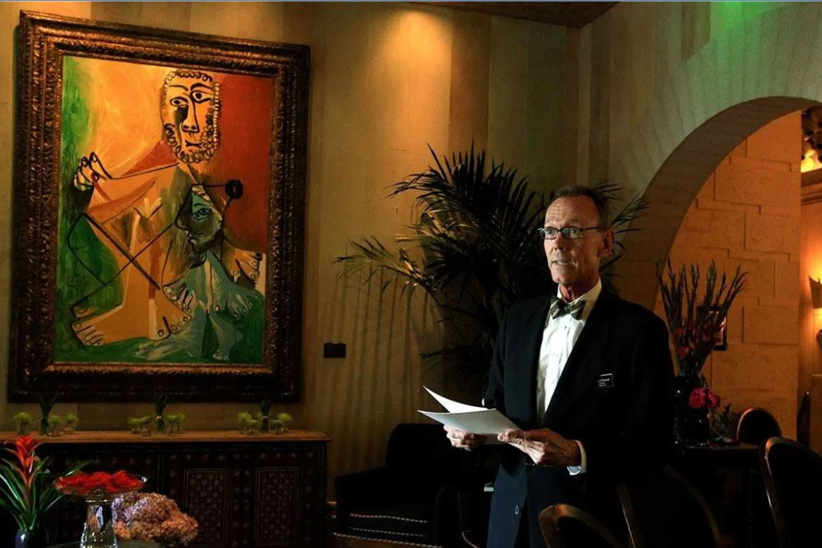 Maitre d' Ryland Worrell Speaking at Picasso restaurant