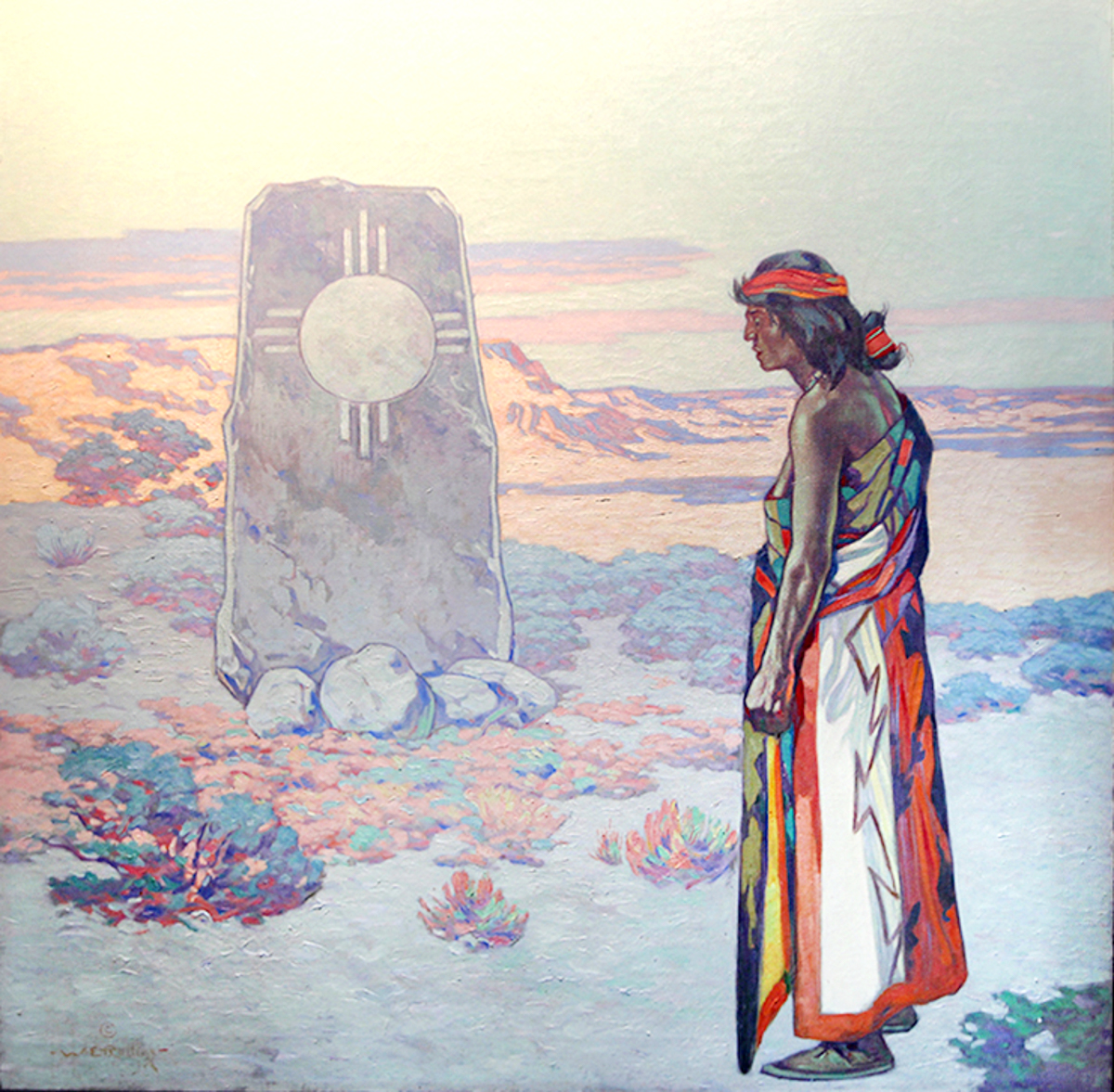 The Prayer Stone by Warren E. Rollins Before Conservation