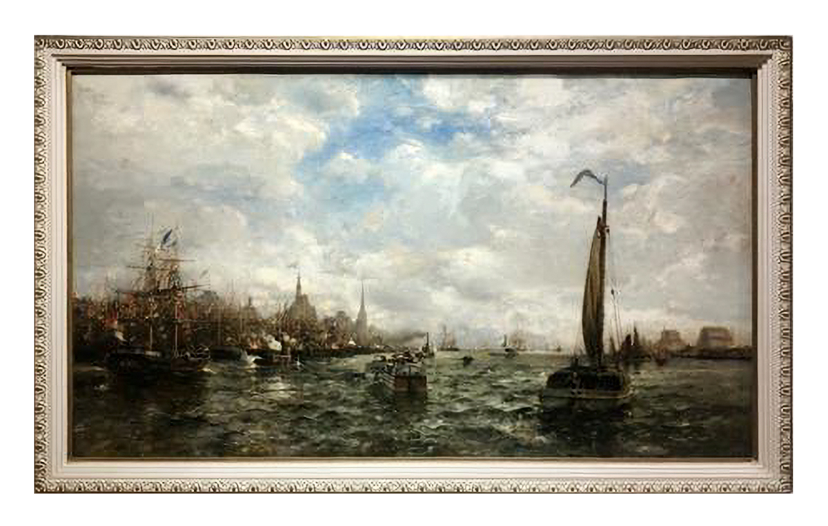 The Queens Birthday by Arthur Quartley Before Conservation and Framing