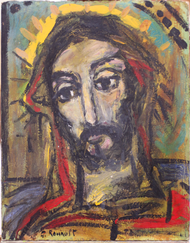 Unframed Portrait of Christ by Georges Rouault