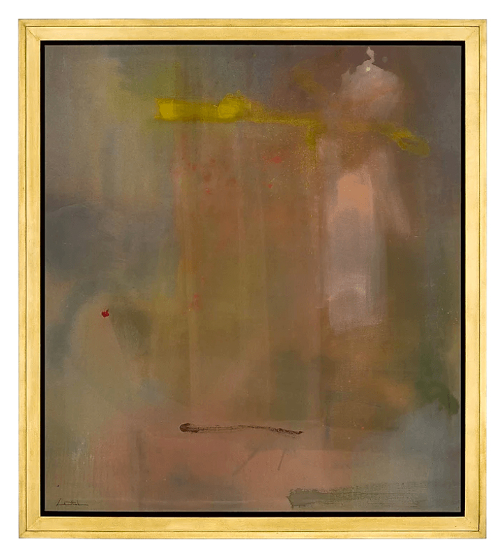 Contemporary Painting With Modern Gold Frame Handmade by Lowy