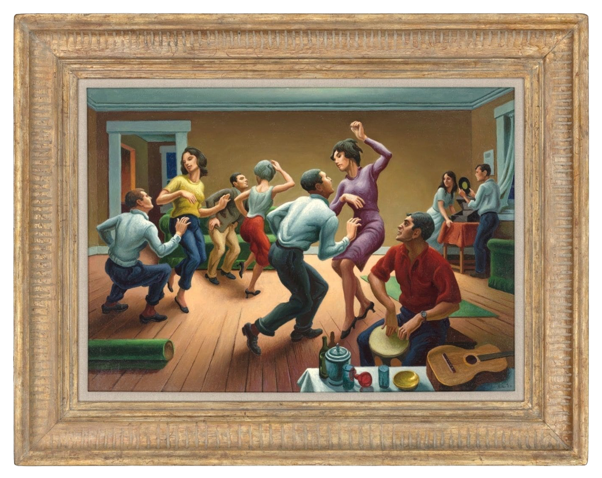 The Twist by Thomas Hart Benton Framed by Lowy