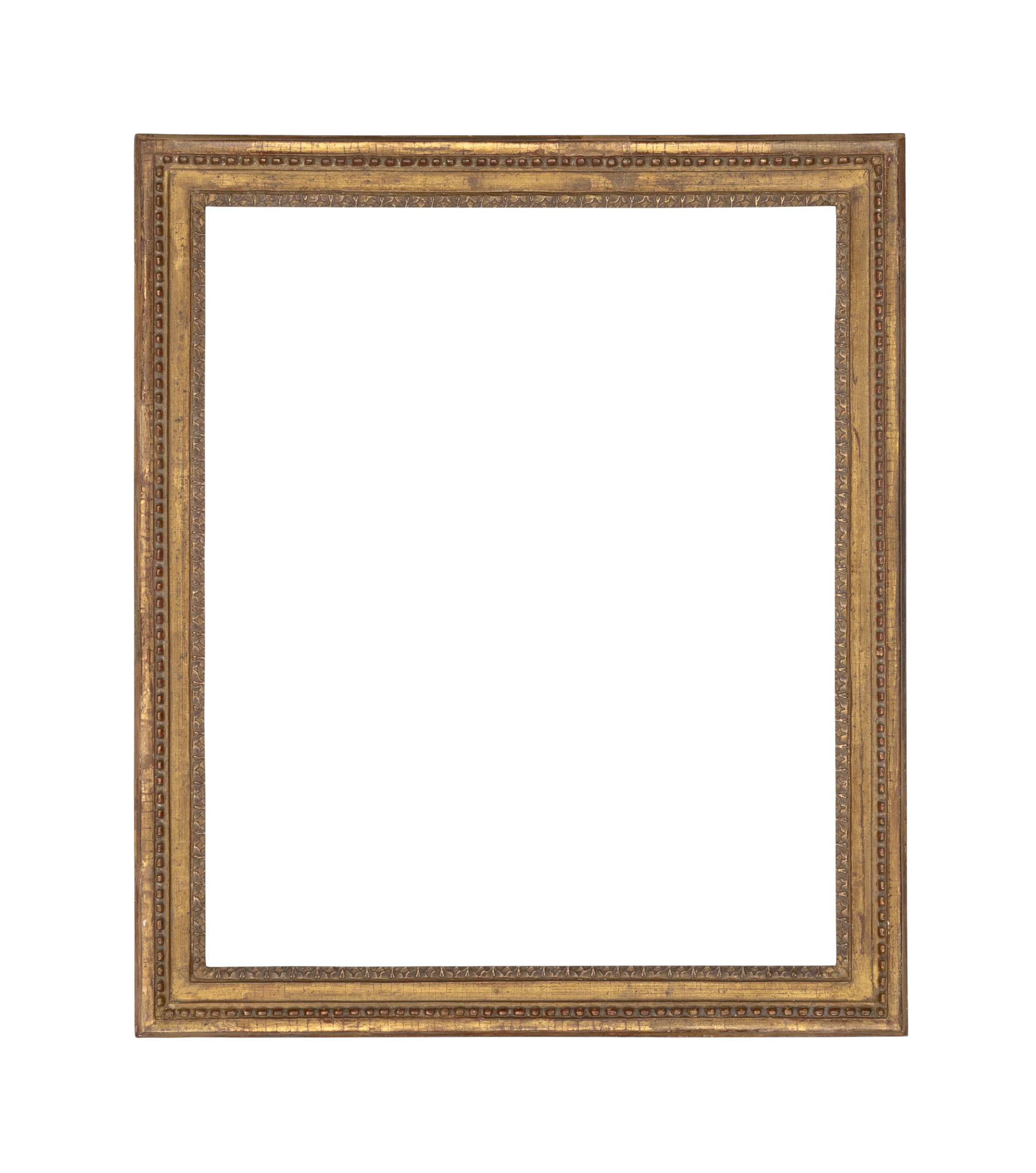 French 18th Century  Louis 16th Beaded  Gold Frame