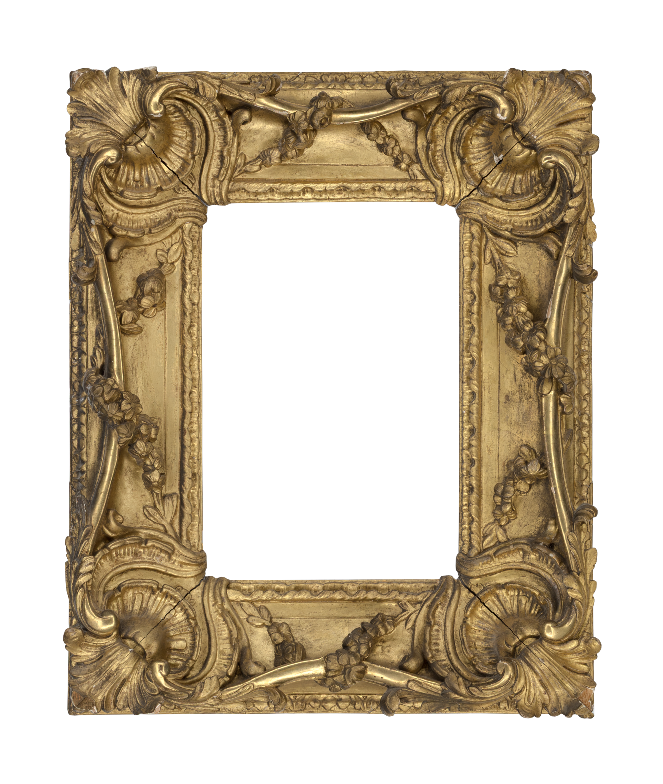 Italian 18th Century  Louis 15th Sweep  Gold Frame